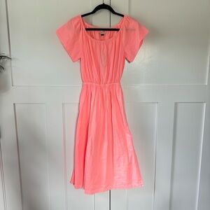Universal Thread Short Sleeve Back Cut Out Midi Dress - Pink (S) | NWT